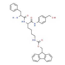 ChemSpider 2D Image | Phenylalanyl-N~6~-[(9H-fluoren-9-ylmethoxy)carbonyl]-N-[4-(hydroxymethyl)phenyl]lysinamide | C37H40N4O5