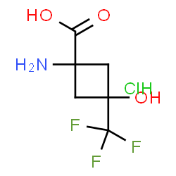 ChemSpider 2D Image | 1-Amino-3-hydroxy-3-(trifluoromethyl)cyclobutanecarboxylic acid hydrochloride (1:1) | C6H9ClF3NO3