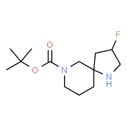 ChemSpider 2D Image | 2-Methyl-2-propanyl 3-fluoro-1,7-diazaspiro[4.5]decane-7-carboxylate | C13H23FN2O2