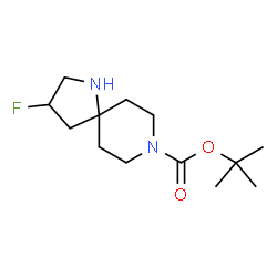 ChemSpider 2D Image | 2-Methyl-2-propanyl 3-fluoro-1,8-diazaspiro[4.5]decane-8-carboxylate | C13H23FN2O2