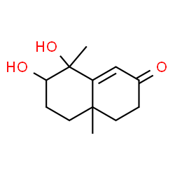 ChemSpider 2D Image | 7,8-Dihydroxy-4a,8-dimethyl-4,4a,5,6,7,8-hexahydro-2(3H)-naphthalenone | C12H18O3