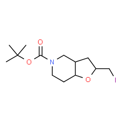 ChemSpider 2D Image | 2-Methyl-2-propanyl 2-(iodomethyl)hexahydrofuro[3,2-c]pyridine-5(4H)-carboxylate | C13H22INO3