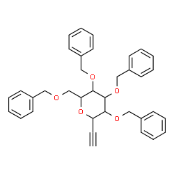 ChemSpider 2D Image | 1,5-Anhydro-2,3,4,6-tetra-O-benzyl-1-ethynylhexitol | C36H36O5