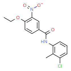 ChemSpider 2D Image | N-(3-Chloro-2-methylphenyl)-4-ethoxy-3-nitrobenzamide | C16H15ClN2O4