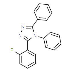 ChemSpider 2D Image | 3-(2-Fluorophenyl)-4,5-diphenyl-4H-1,2,4-triazole | C20H14FN3