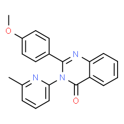 ChemSpider 2D Image | 2-(4-methoxyphenyl)-3-(6-methylpyridin-2-yl)quinazolin-4-one | C21H17N3O2