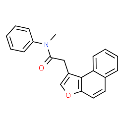 ChemSpider 2D Image | N-Methyl-2-(naphtho[2,1-b]furan-1-yl)-N-phenylacetamide | C21H17NO2