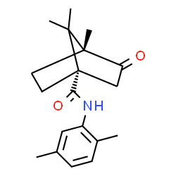 ChemSpider 2D Image | (1S,4R)-N-(2,5-Dimethylphenyl)-4,7,7-trimethyl-3-oxobicyclo[2.2.1]heptane-1-carboxamide | C19H25NO2