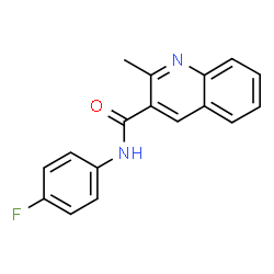 ChemSpider 2D Image | N-(4-Fluorophenyl)-2-methyl-3-quinolinecarboxamide | C17H13FN2O