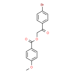 ChemSpider 2D Image | 2-(4-Bromophenyl)-2-oxoethyl 4-methoxybenzoate | C16H13BrO4