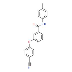 ChemSpider 2D Image | 3-(4-Cyanophenoxy)-N-(4-methylphenyl)benzamide | C21H16N2O2