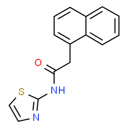 ChemSpider 2D Image | 2-(1-Naphthyl)-N-(1,3-thiazol-2-yl)acetamide | C15H12N2OS
