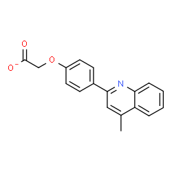 ChemSpider 2D Image | [4-(4-Methyl-2-quinolinyl)phenoxy]acetate | C18H14NO3