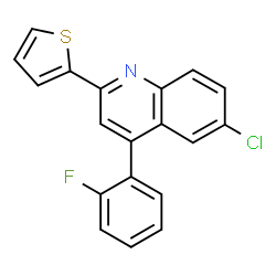 ChemSpider 2D Image | 6-Chloro-4-(2-fluorophenyl)-2-(2-thienyl)quinoline | C19H11ClFNS