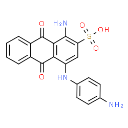 ChemSpider 2D Image | 1-Amino-4-(4-aminoanilino)anthraquinone-2-sulfonic acid | C20H15N3O5S