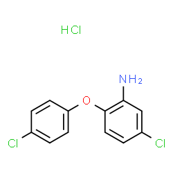 ChemSpider 2D Image | 5-chloro-2-(4-chlorophenoxy)anilinium chloride | C12H10Cl3NO