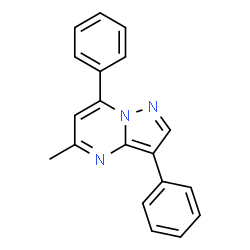 ChemSpider 2D Image | 5-Methyl-3,7-diphenylpyrazolo[1,5-a]pyrimidine | C19H15N3