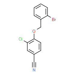 ChemSpider 2D Image | 4-[(2-Bromobenzyl)oxy]-3-chlorobenzonitrile | C14H9BrClNO