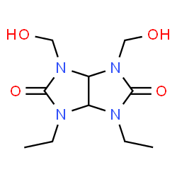 ChemSpider 2D Image | 1,6-Diethyl-3,4-bis(hydroxymethyl)tetrahydroimidazo[4,5-d]imidazole-2,5(1H,3H)-dione | C10H18N4O4
