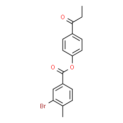 ChemSpider 2D Image | 4-Propionylphenyl 3-bromo-4-methylbenzoate | C17H15BrO3