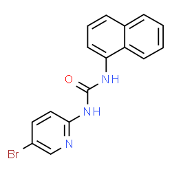 ChemSpider 2D Image | 1-(5-Bromo-2-pyridinyl)-3-(1-naphthyl)urea | C16H12BrN3O