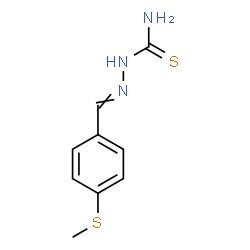 ChemSpider 2D Image | 2-[4-(Methylsulfanyl)benzylidene]hydrazinecarbothioamide | C9H11N3S2