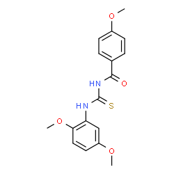 ChemSpider 2D Image | N-[(2,5-Dimethoxyphenyl)carbamothioyl]-4-methoxybenzamide | C17H18N2O4S