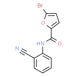 ChemSpider 2D Image | 5-Bromo-N-(2-cyanophenyl)-2-furamide | C12H7BrN2O2