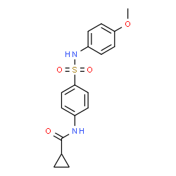 ChemSpider 2D Image | N-{4-[(4-Methoxyphenyl)sulfamoyl]phenyl}cyclopropanecarboxamide | C17H18N2O4S