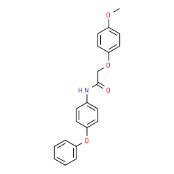 ChemSpider 2D Image | 2-(4-Methoxyphenoxy)-N-(4-phenoxyphenyl)acetamide | C21H19NO4