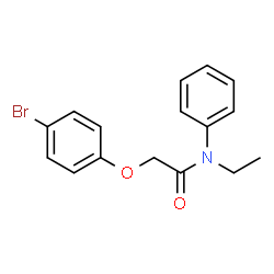 ChemSpider 2D Image | 2-(4-Bromophenoxy)-N-ethyl-N-phenylacetamide | C16H16BrNO2