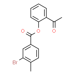 ChemSpider 2D Image | 2-Acetylphenyl 3-bromo-4-methylbenzoate | C16H13BrO3