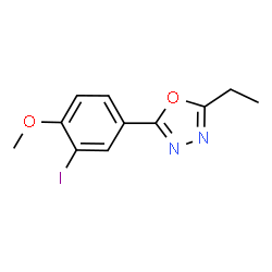 ChemSpider 2D Image | 2-Ethyl-5-(3-iodo-4-methoxyphenyl)-1,3,4-oxadiazole | C11H11IN2O2