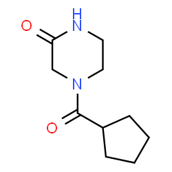 ChemSpider 2D Image | 4-(Cyclopentylcarbonyl)-2-piperazinone | C10H16N2O2