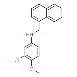 ChemSpider 2D Image | 3-Chloro-4-methoxy-N-(1-naphthylmethyl)aniline | C18H16ClNO