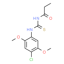 ChemSpider 2D Image | N-[(4-Chloro-2,5-dimethoxyphenyl)carbamothioyl]propanamide | C12H15ClN2O3S