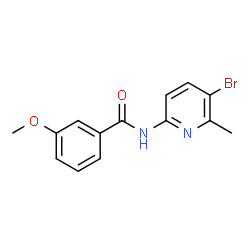 ChemSpider 2D Image | N-(5-Bromo-6-methyl-2-pyridinyl)-3-methoxybenzamide | C14H13BrN2O2