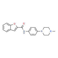 ChemSpider 2D Image | N-[4-(4-Methyl-1-piperazinyl)phenyl]-1-benzofuran-2-carboxamide | C20H21N3O2