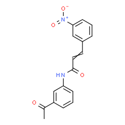 ChemSpider 2D Image | N-(3-Acetylphenyl)-3-(3-nitrophenyl)acrylamide | C17H14N2O4