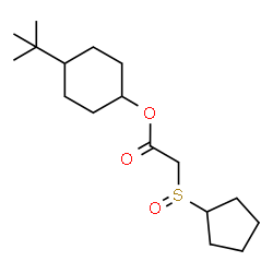 ChemSpider 2D Image | 4-(2-Methyl-2-propanyl)cyclohexyl (cyclopentylsulfinyl)acetate | C17H30O3S