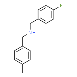 ChemSpider 2D Image | 1-(4-Fluorophenyl)-N-(4-methylbenzyl)methanamine | C15H16FN