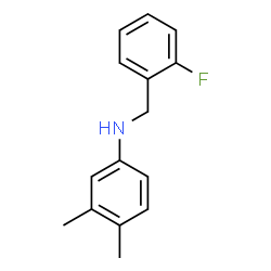 ChemSpider 2D Image | N-(2-Fluorobenzyl)-3,4-dimethylaniline | C15H16FN
