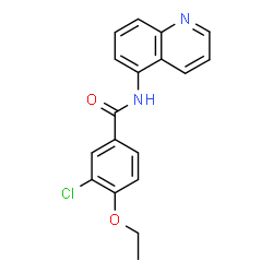 ChemSpider 2D Image | 3-Chloro-4-ethoxy-N-(5-quinolinyl)benzamide | C18H15ClN2O2