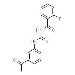 ChemSpider 2D Image | 1-(3-acetylphenyl)-3-(2-fluorobenzoyl)thiourea | C16H13FN2O2S