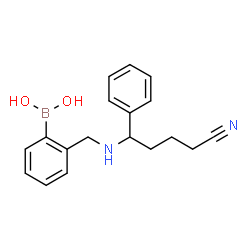 ChemSpider 2D Image | (2-{[(4-Cyano-1-phenylbutyl)amino]methyl}phenyl)boronic acid | C18H21BN2O2