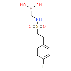 ChemSpider 2D Image | [({[2-(4-Fluorophenyl)ethyl]sulfonyl}amino)methyl]boronic acid | C9H13BFNO4S