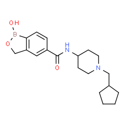 ChemSpider 2D Image | N-[1-(Cyclopentylmethyl)-4-piperidinyl]-1-hydroxy-1,3-dihydro-2,1-benzoxaborole-5-carboxamide | C19H27BN2O3
