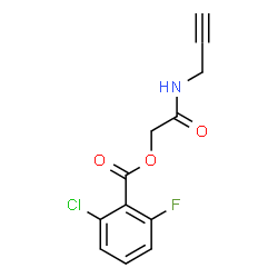 ChemSpider 2D Image | 2-Oxo-2-(2-propyn-1-ylamino)ethyl 2-chloro-6-fluorobenzoate | C12H9ClFNO3