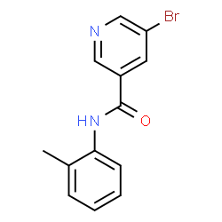 ChemSpider 2D Image | 5-Bromo-N-(2-methylphenyl)nicotinamide | C13H11BrN2O