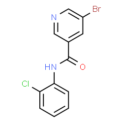 ChemSpider 2D Image | 5-Bromo-N-(2-chlorophenyl)nicotinamide | C12H8BrClN2O